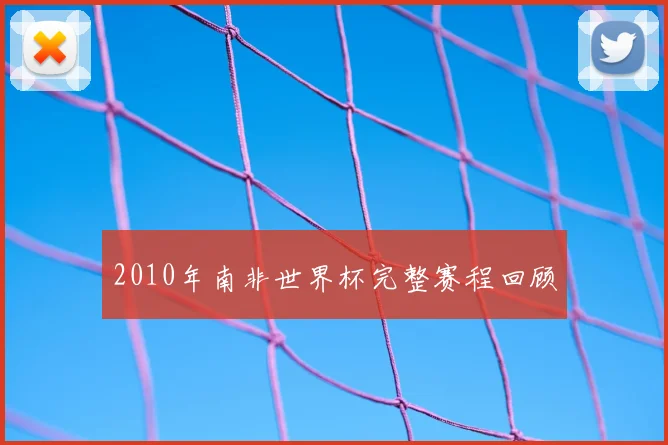 2010年南非世界杯完整赛程回顾